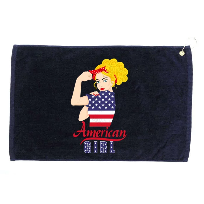 American 4Th Of July Labor Day Strong Red Bandana Cute Gift Grommeted Golf Towel