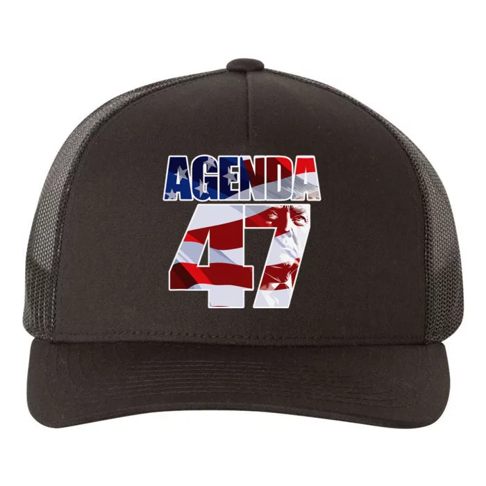 Agenda 47 Patriotic Trump ReElection Campaign Design Yupoong Adult 5-Panel Trucker Hat