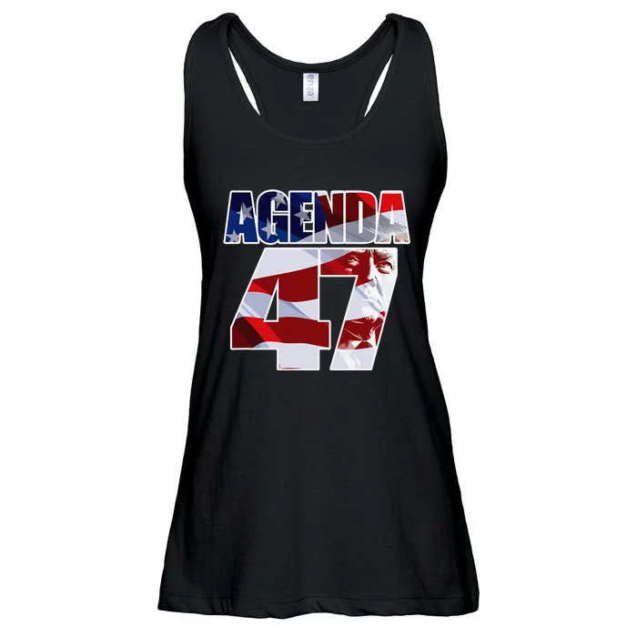 Agenda 47 Patriotic Trump ReElection Campaign Design Ladies Essential Flowy Tank