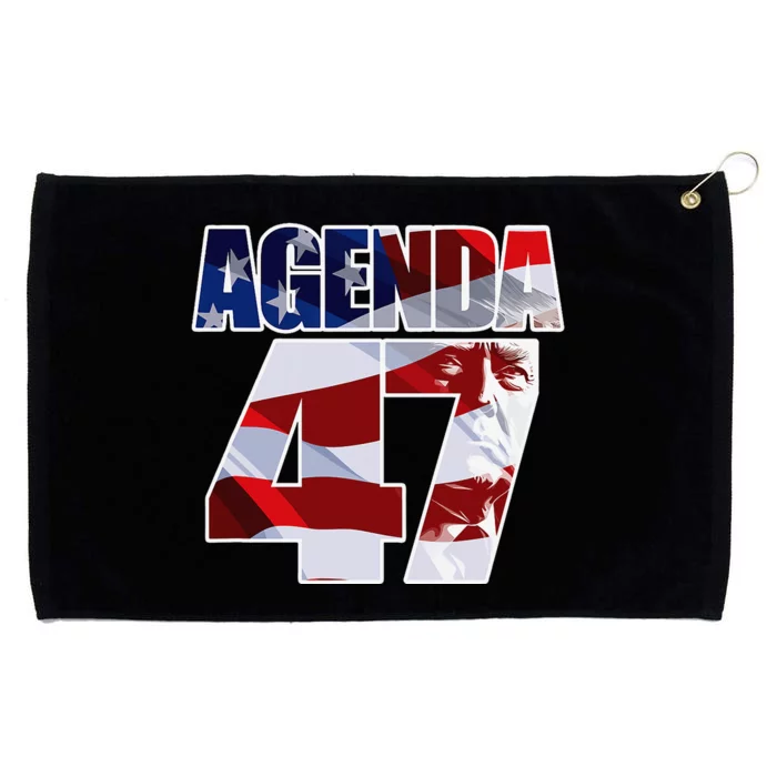 Agenda 47 Patriotic Trump ReElection Campaign Design Grommeted Golf Towel