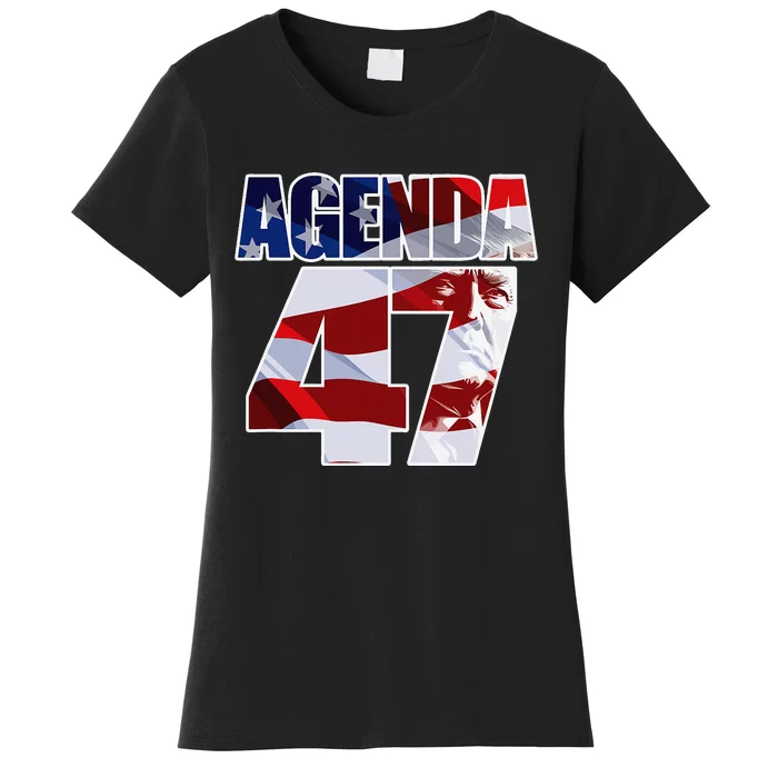 Agenda 47 Patriotic Trump ReElection Campaign Design Women's T-Shirt