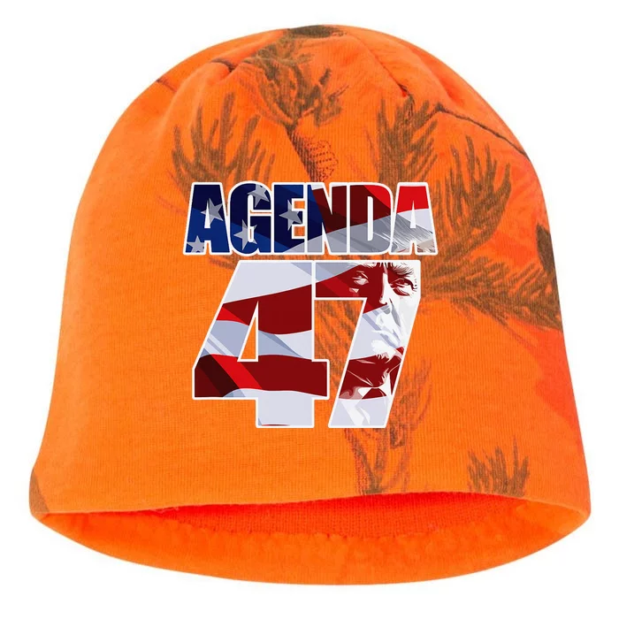 Agenda 47 Patriotic Trump ReElection Campaign Design Kati - Camo Knit Beanie