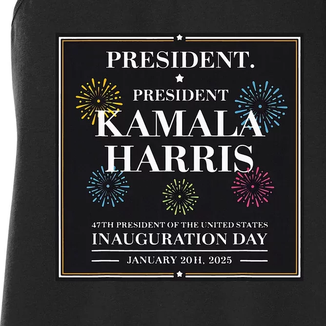 America’S 47th President Kamala Harris Inaugurated Women's Racerback Tank