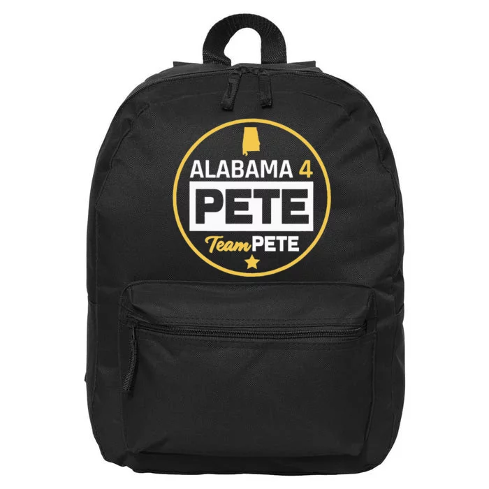 Alabama 4 Pete Team Pete Buttigieg 16 in Basic Backpack