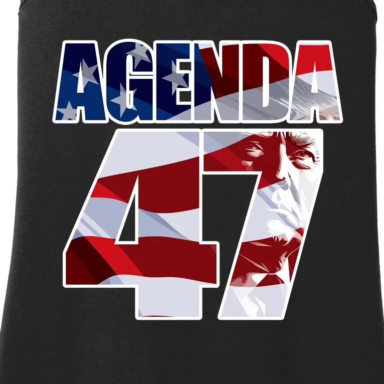 Agenda 47 Patriotic Trump Re Election Campaign Design Ladies Essential Tank