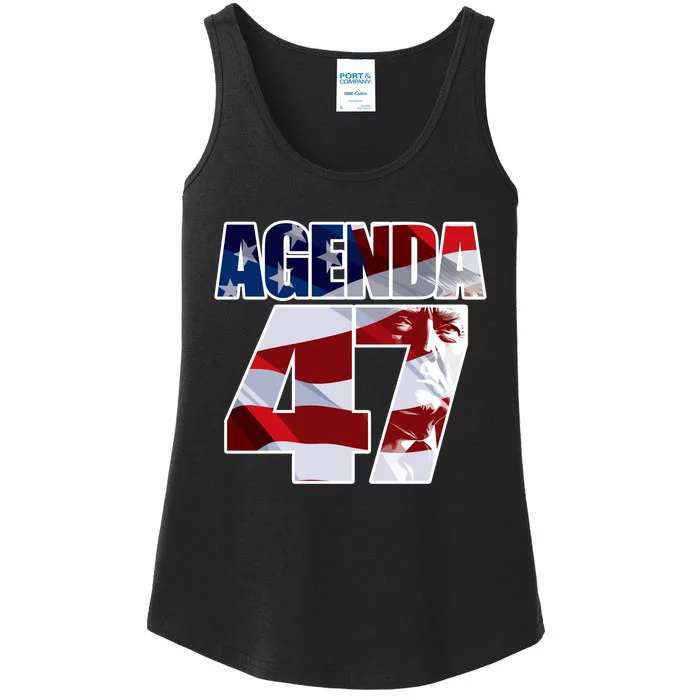 Agenda 47 Patriotic Trump Re Election Campaign Design Ladies Essential Tank