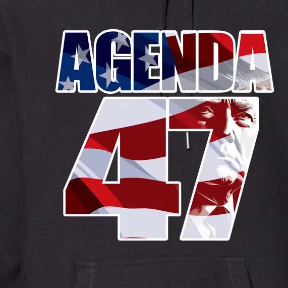 Agenda 47 Patriotic Trump Re Election Campaign Design Premium Hoodie