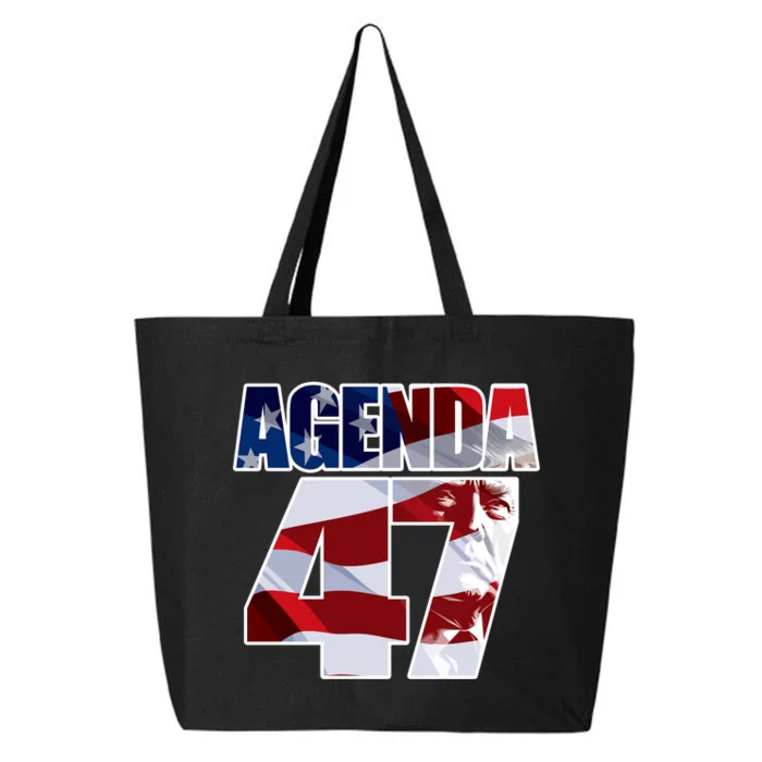 Agenda 47 Patriotic Trump Re Election Campaign Design 25L Jumbo Tote