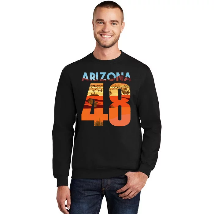 Arizona 48th State Souvenir Arizona 48 Cactus Sweatshirt