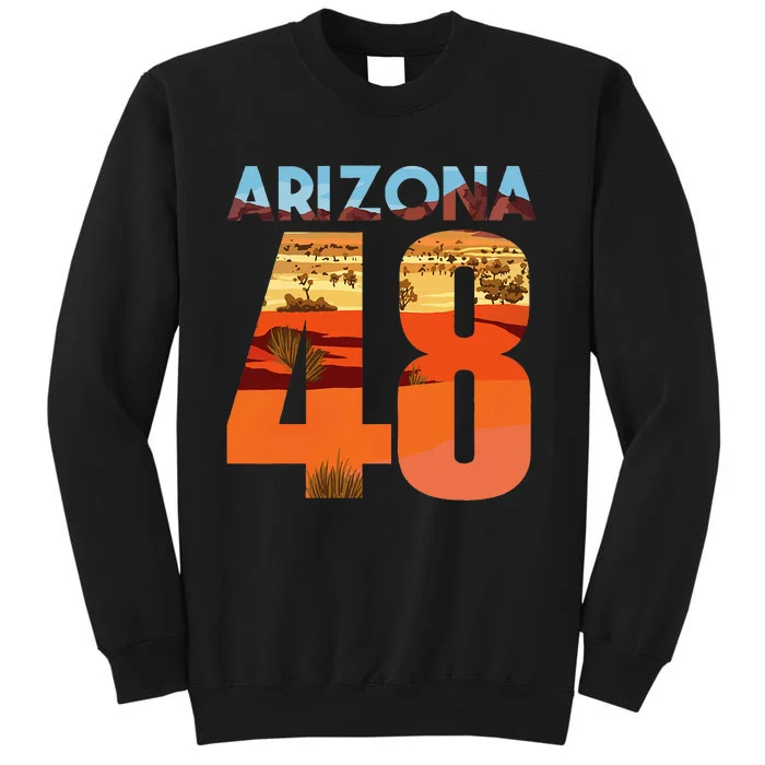 Arizona 48th State Souvenir Arizona 48 Cactus Sweatshirt