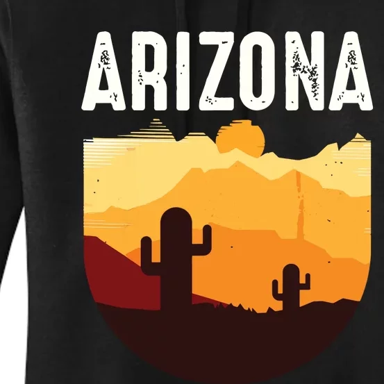 Arizona 48th State Landscape Cactus Women's Pullover Hoodie