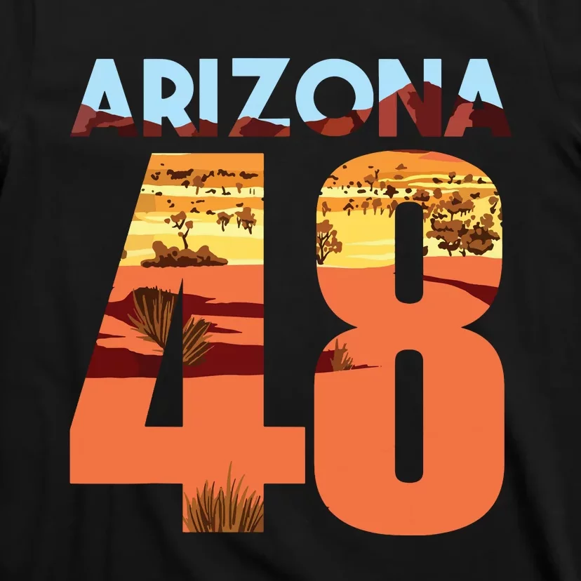 Arizona 48th State Souvenir Arizona 48 Cactus T-Shirt