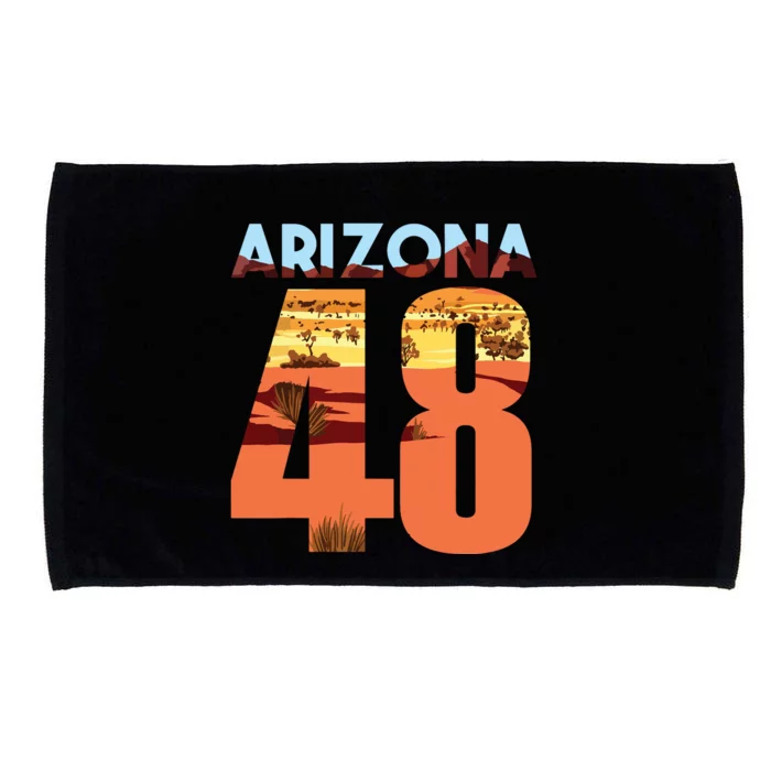 Arizona 48th State Souvenir Arizona 48 Cactus Microfiber Hand Towel