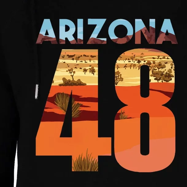 Arizona 48th State Souvenir Arizona 48 Cactus Womens Funnel Neck Pullover Hood