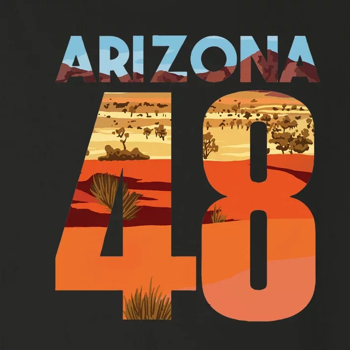 Arizona 48th State Souvenir Arizona 48 Cactus Toddler Long Sleeve Shirt