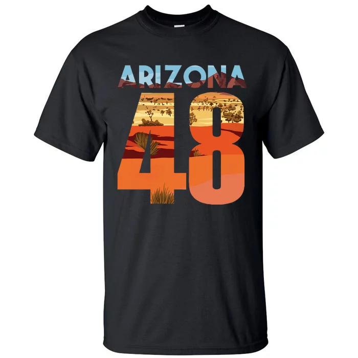 Arizona 48th State Souvenir Arizona 48 Cactus Tall T-Shirt