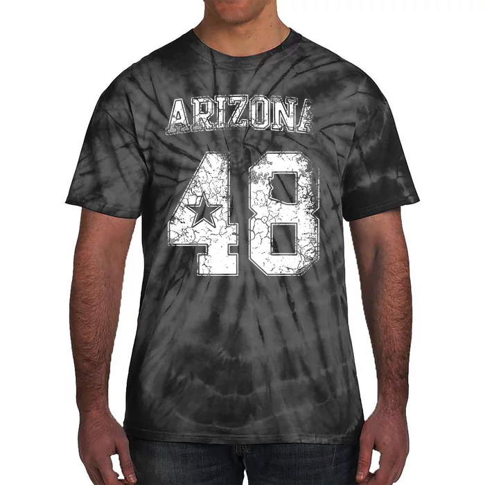 Arizona 48th State Arizonian Family Home Vintage Distressed Tie-Dye T-Shirt