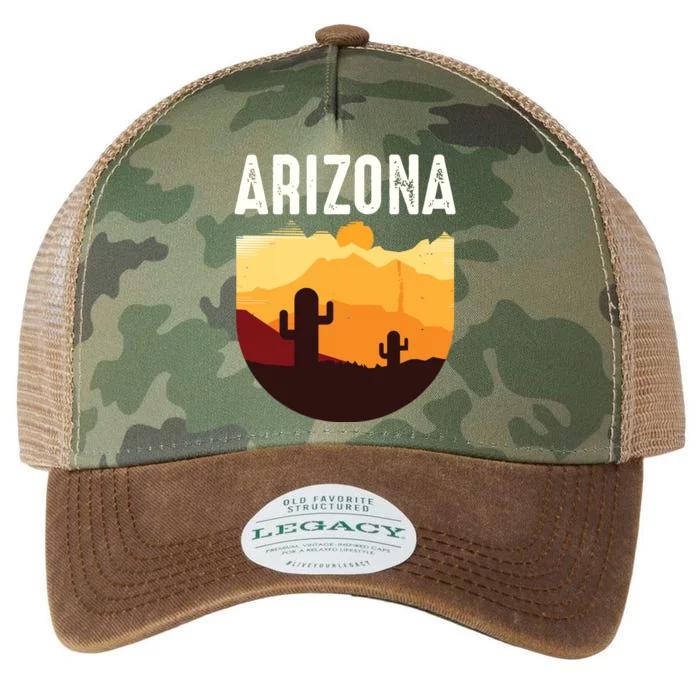 Arizona 48th State Landscape Cactus For Women Legacy Tie Dye Trucker Hat