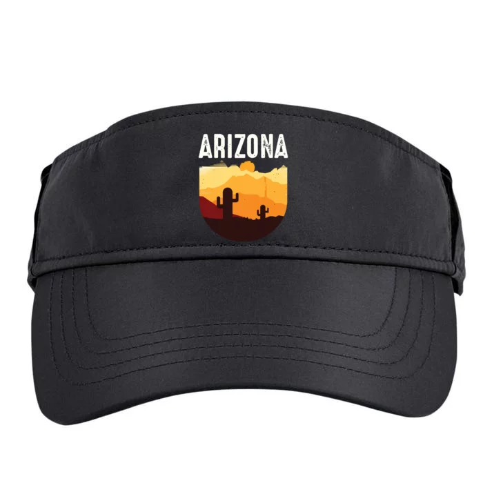 Arizona 48th State Landscape Cactus For Women Adult Drive Performance Visor