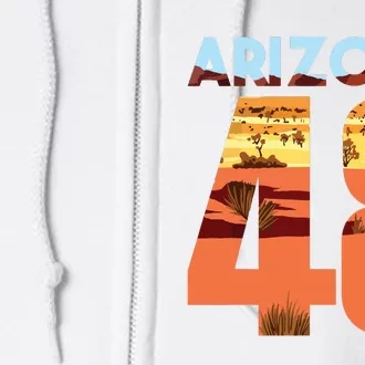 Arizona 48th State Souvenir Arizona 48 Cactus For Women Full Zip Hoodie