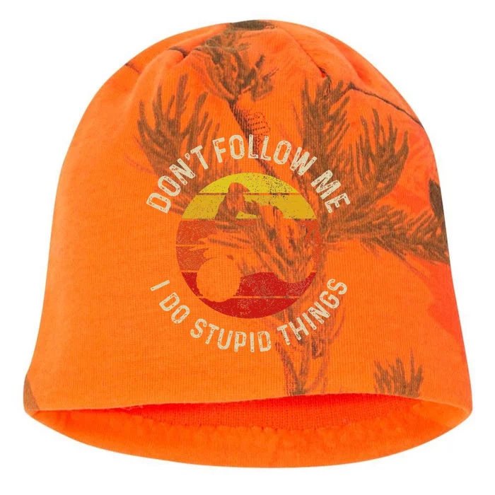 Atv 4 Wheeler Quad Bike DonT Follow Me Stupid Things Funny Kati - Camo Knit Beanie