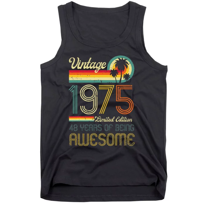 Awesome 48 Years Old 48th Birthday Sunset Vintage 1975 Tank Top