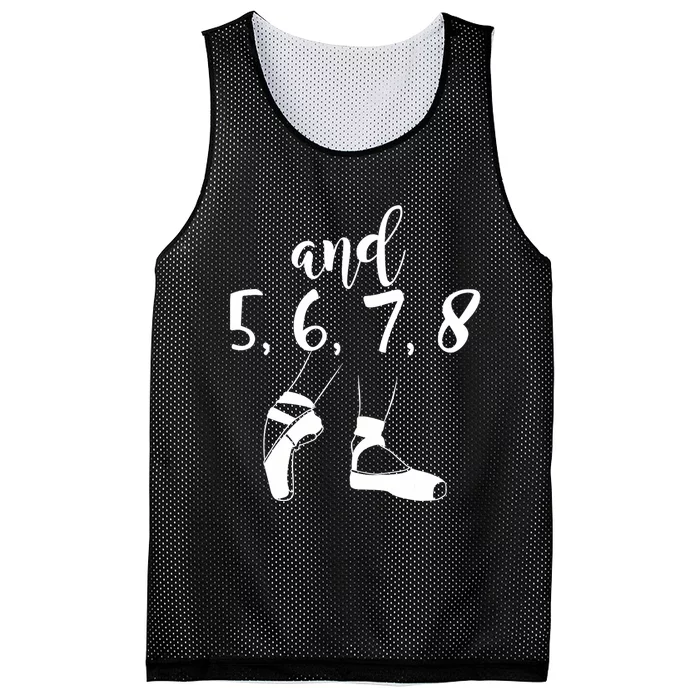 And 5 6 7 8 Choreographer Pointes Ballet Funny Dance Teacher Mesh Reversible Basketball Jersey Tank