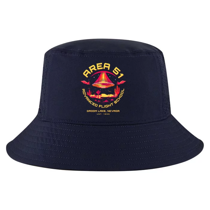 Area 51 Advanced Flight School Groom Lake Nevada Ufo Alien Cool Comfort Performance Bucket Hat