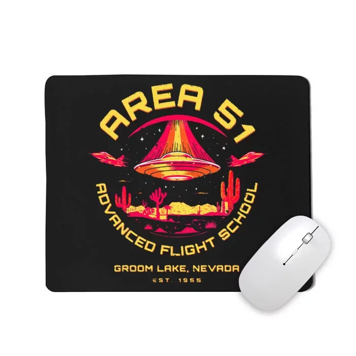 Area 51 Advanced Flight School Groom Lake Nevada Ufo Alien Mousepad