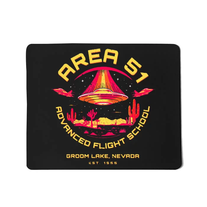 Area 51 Advanced Flight School Groom Lake Nevada Ufo Alien Mousepad