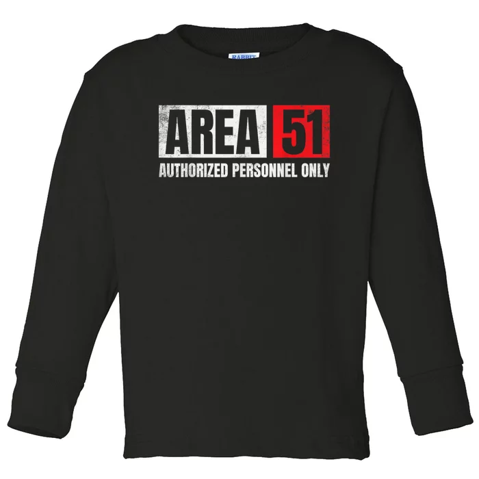 Area 51 Authorized Toddler Long Sleeve Shirt