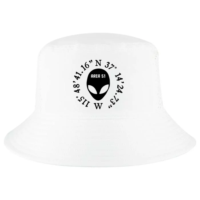 Area 51 Coordinates Ufo Alien Funny Cool Comfort Performance Bucket Hat