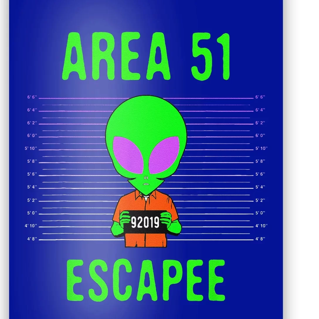 Area 51 Escapee Funny Alien Halloween Costume Poster