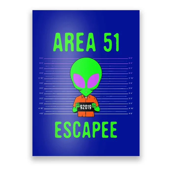 Area 51 Escapee Funny Alien Halloween Costume Poster