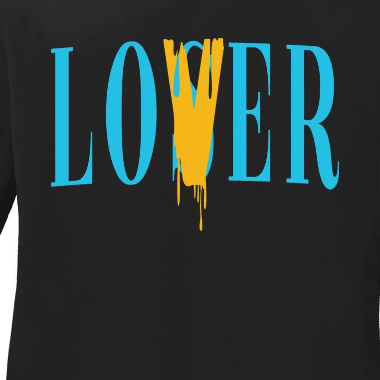 Aqua 5s Shirts To Match Sneaker Match Tees Black Lover Ladies Long Sleeve Shirt