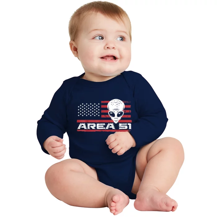 AREA 51 They Can't Stop Us All For Alien Believers Baby Long Sleeve Bodysuit