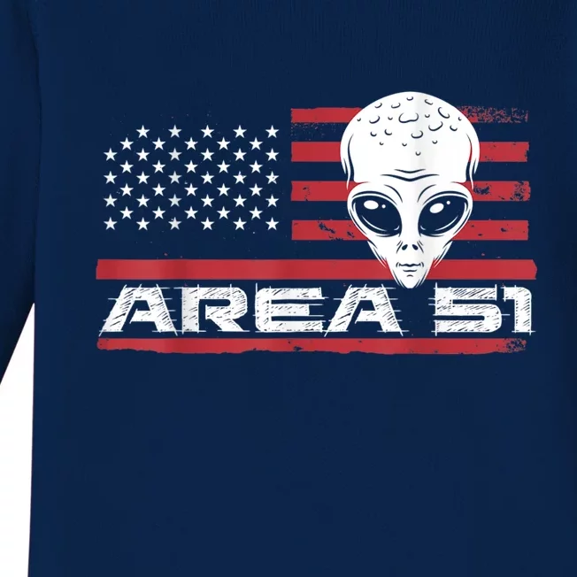 AREA 51 They Can't Stop Us All For Alien Believers Baby Long Sleeve Bodysuit