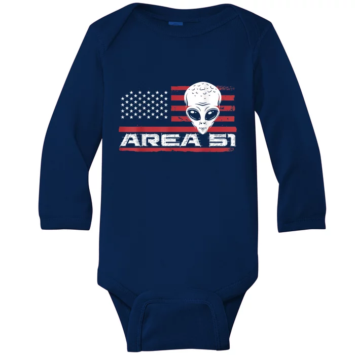 AREA 51 They Can't Stop Us All For Alien Believers Baby Long Sleeve Bodysuit