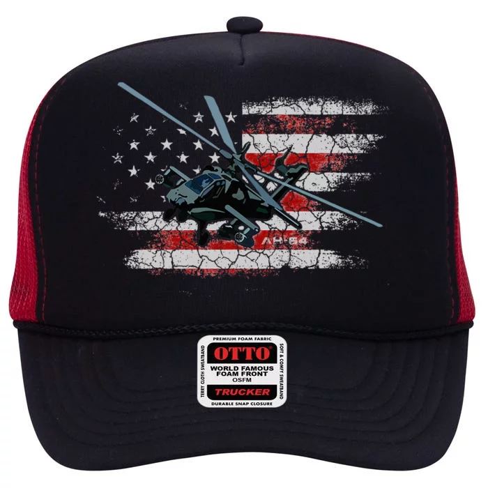 Ah 64 Apache Bringing In The Muscle Veteran Gifts High Crown Mesh Trucker Hat