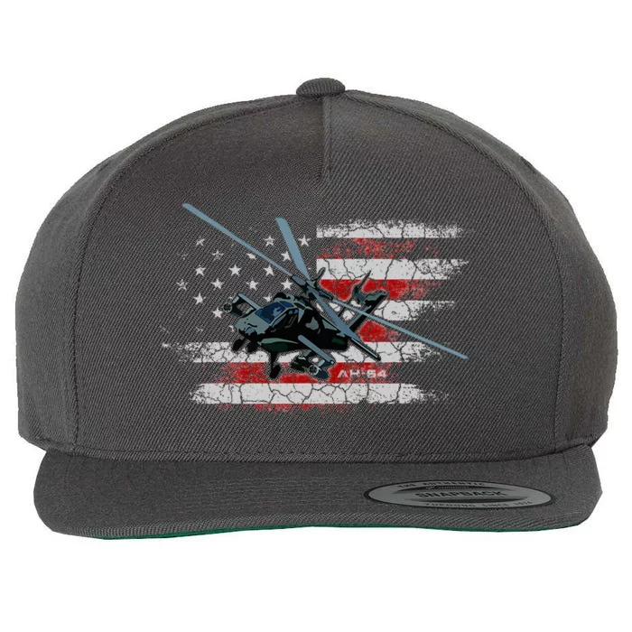 Ah 64 Apache Bringing In The Muscle Veteran Gifts Wool Snapback Cap