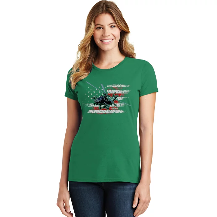 Ah 64 Apache Bringing In The Muscle Veteran Gifts Women's T-Shirt