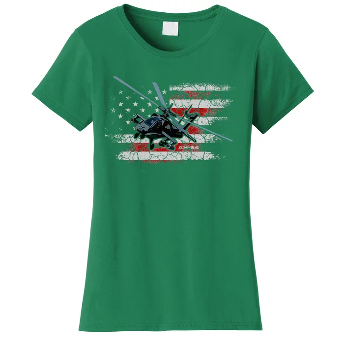 Ah 64 Apache Bringing In The Muscle Veteran Gifts Women's T-Shirt