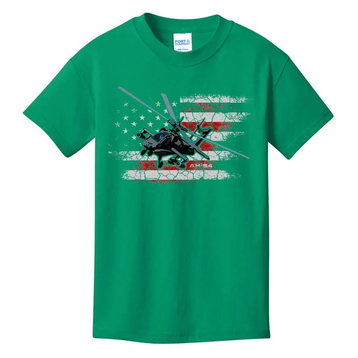 Ah 64 Apache Bringing In The Muscle Veteran Gifts Kids T-Shirt