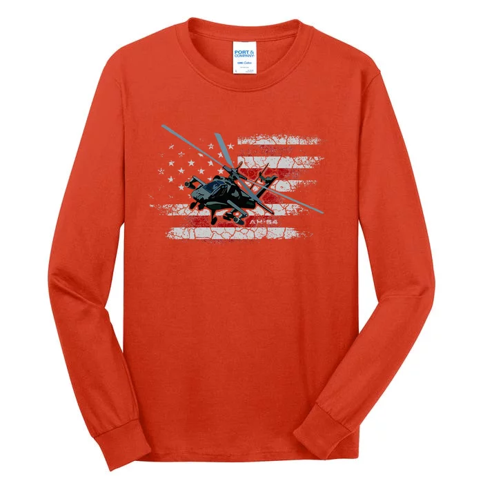 Ah 64 Apache Bringing In The Muscle Veteran Gifts Tall Long Sleeve T-Shirt