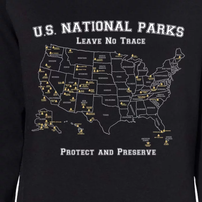 All 63 US National Parks Design For Campers Hikers Walkers Womens California Wash Sweatshirt