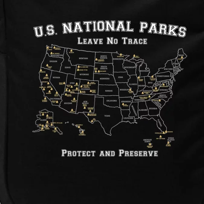 All 63 US National Parks Design for Campers Hikers Walkers Impact Tech Backpack