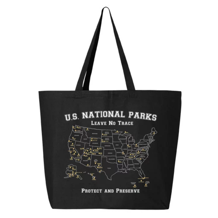 All 63 US National Parks Design for Campers Hikers Walkers 25L Jumbo Tote