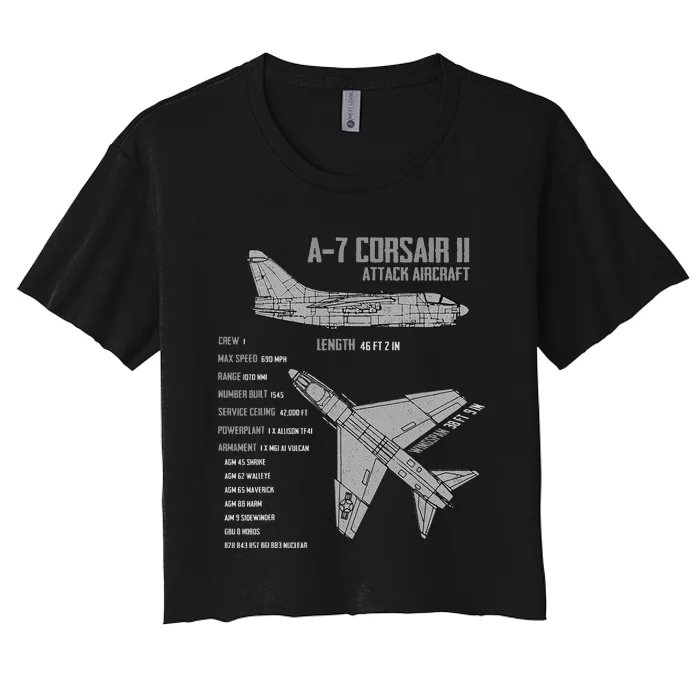 A 7 Corsair II Women's Crop Top Tee