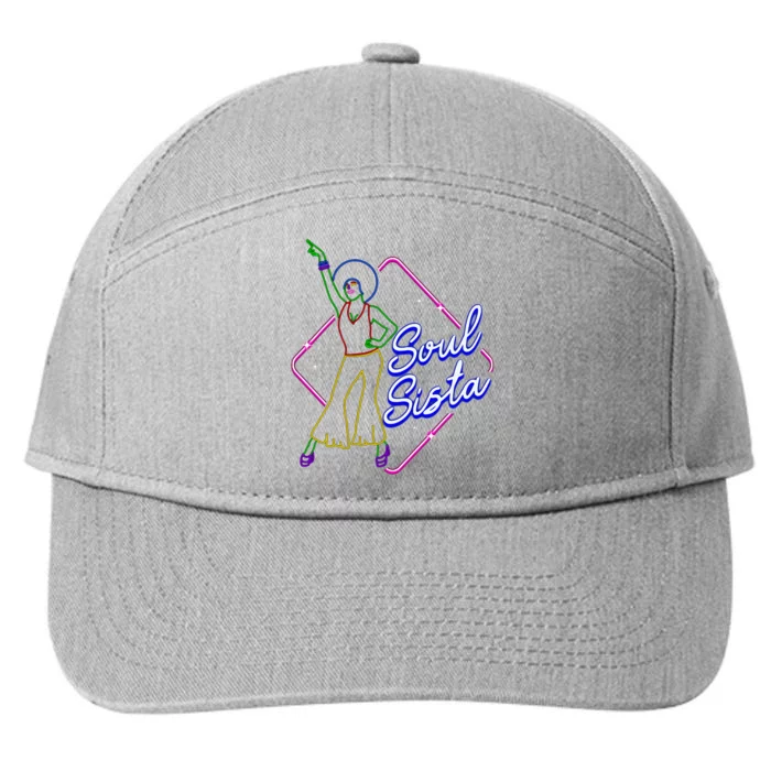 Afro 70s Soul Music Retro Disco Black Funk Sou Sista 7-Panel Snapback Hat