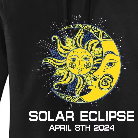 Apri 8th 2024 Total Solar Eclipse 2024 Women's Pullover Hoodie